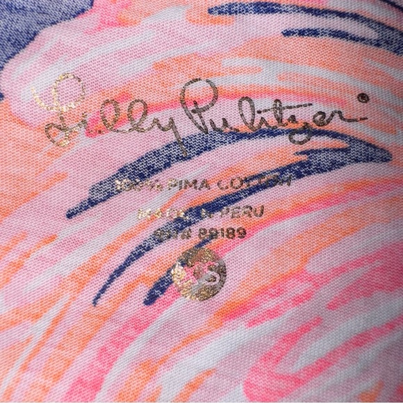 Lilly Pulitzer Beacon T-shirt dress SZ XS Gimme Some Leg Flamingo 3/4 slv VVGUC - Picture 9 of 9